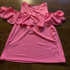 Lilly Pulitzer Pink Tank Top with ruffles